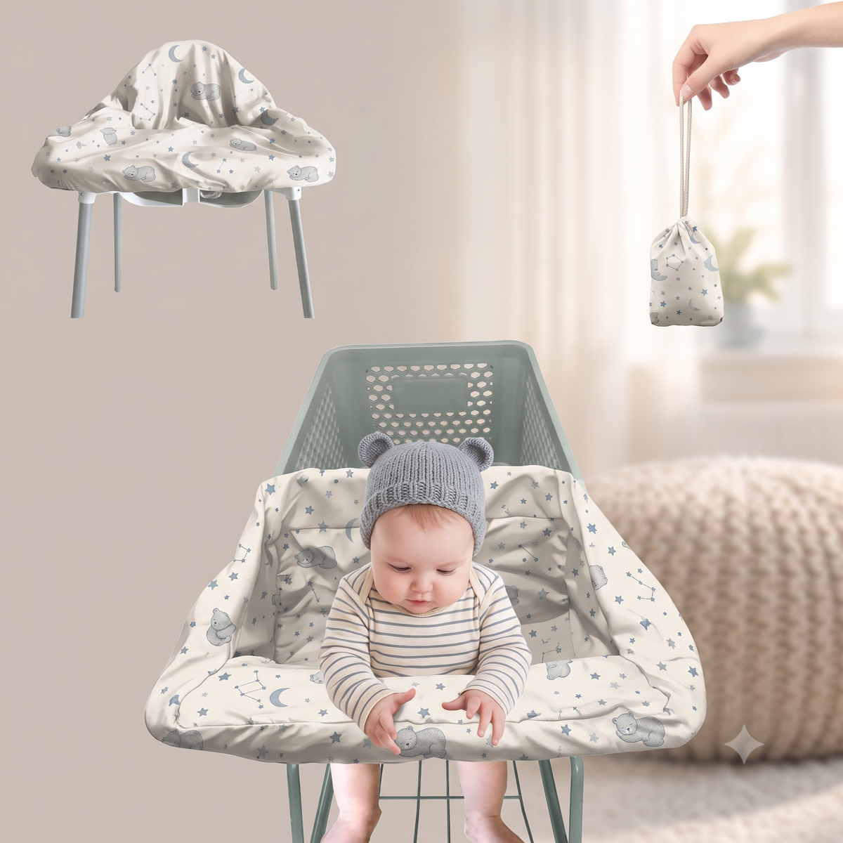 SHOPPING CART AND HIGH CHAIR COVERS